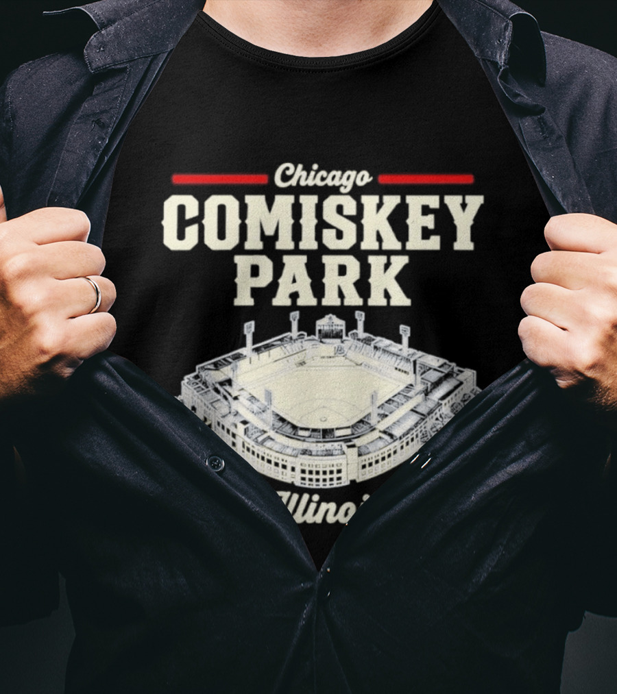 Chicago Comiskey Park 1910 Illinois Historic Baseball Stadium T-Shirt