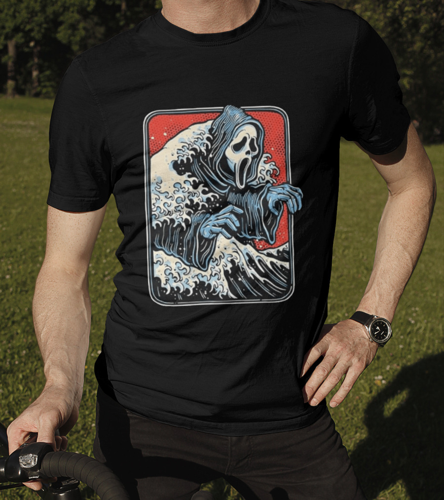 Ghostface The Great Wave Halftone Scream T-Shirt