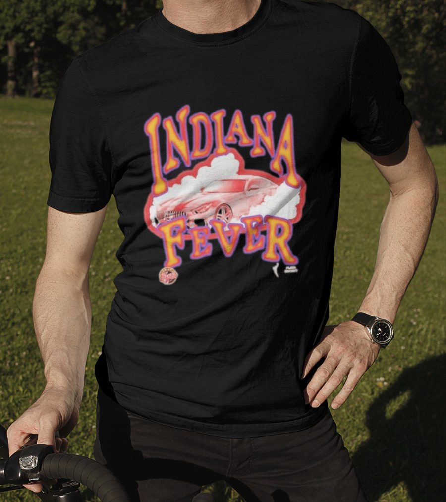 Indiana Fever Car Sketch Design WNBA Team Spirit T-Shirt