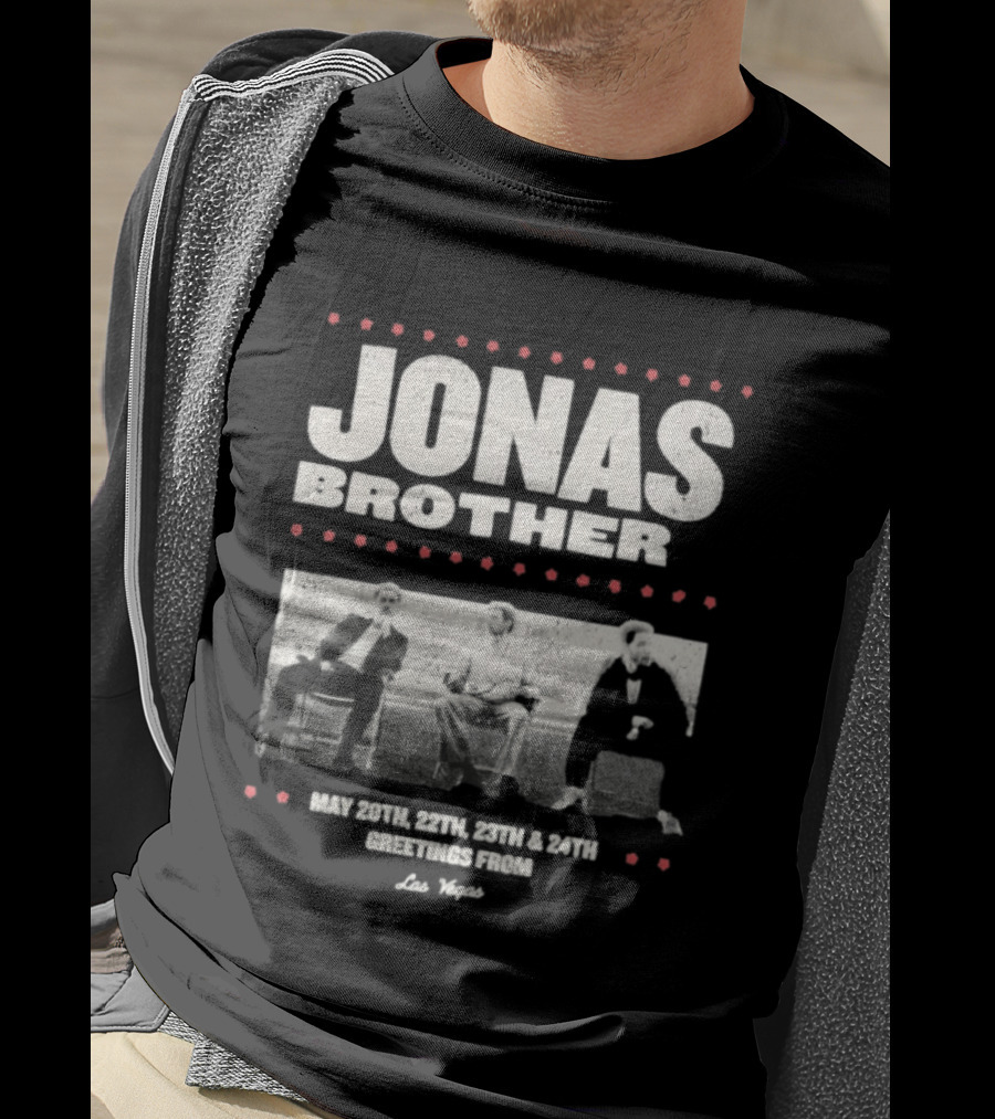 Jonas Brothers Greetings From Las Vegas May 20th 22nd 23rd 24th Concert T-Shirt