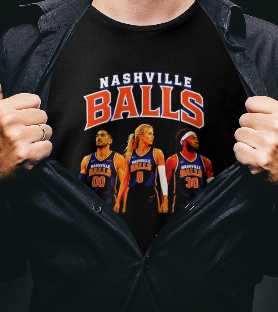 Nashville Balls Basketball Team Jersey Sports 00 8 30 T-Shirt