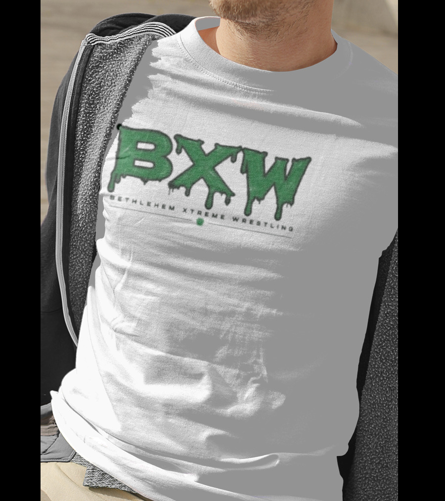 Bethlehem Xtreme Wrestling BXW Dripping Green Letters T-Shirt