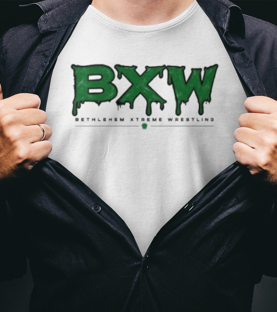 Bethlehem Xtreme Wrestling BXW Dripping Green Letters T-Shirt