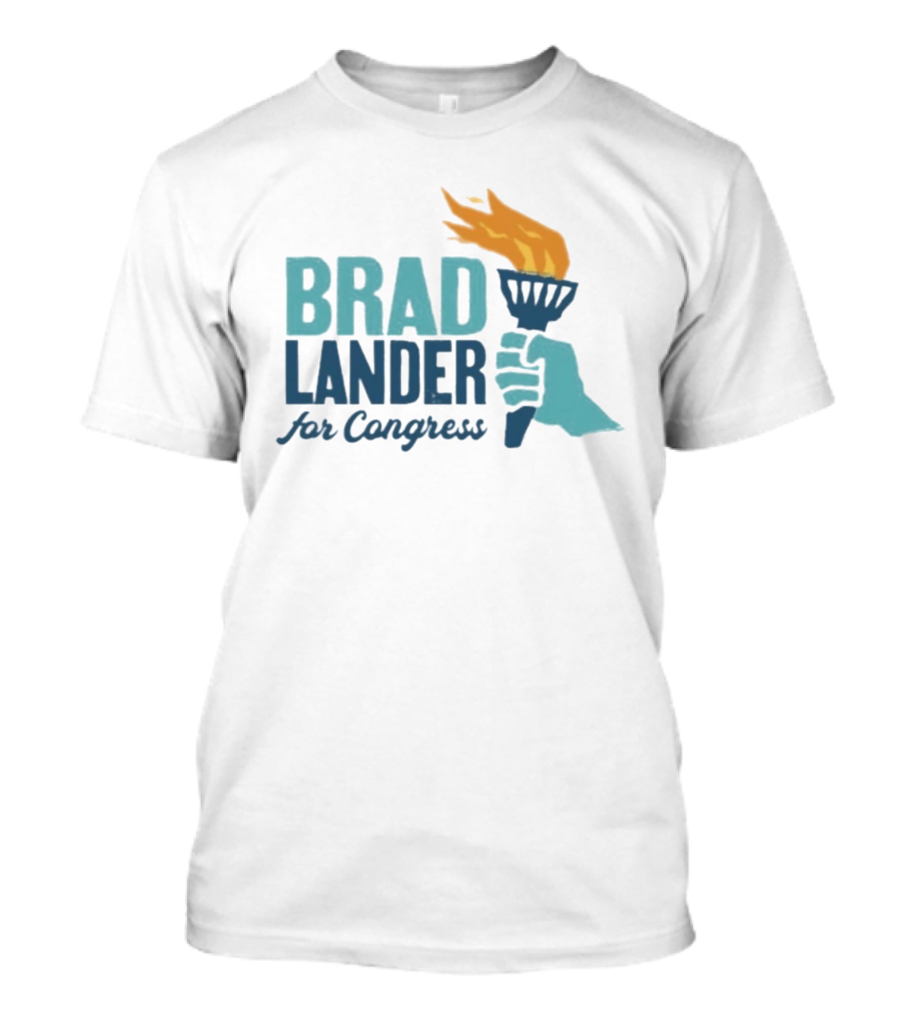 Brad Lander For Congress Torch T-Shirt