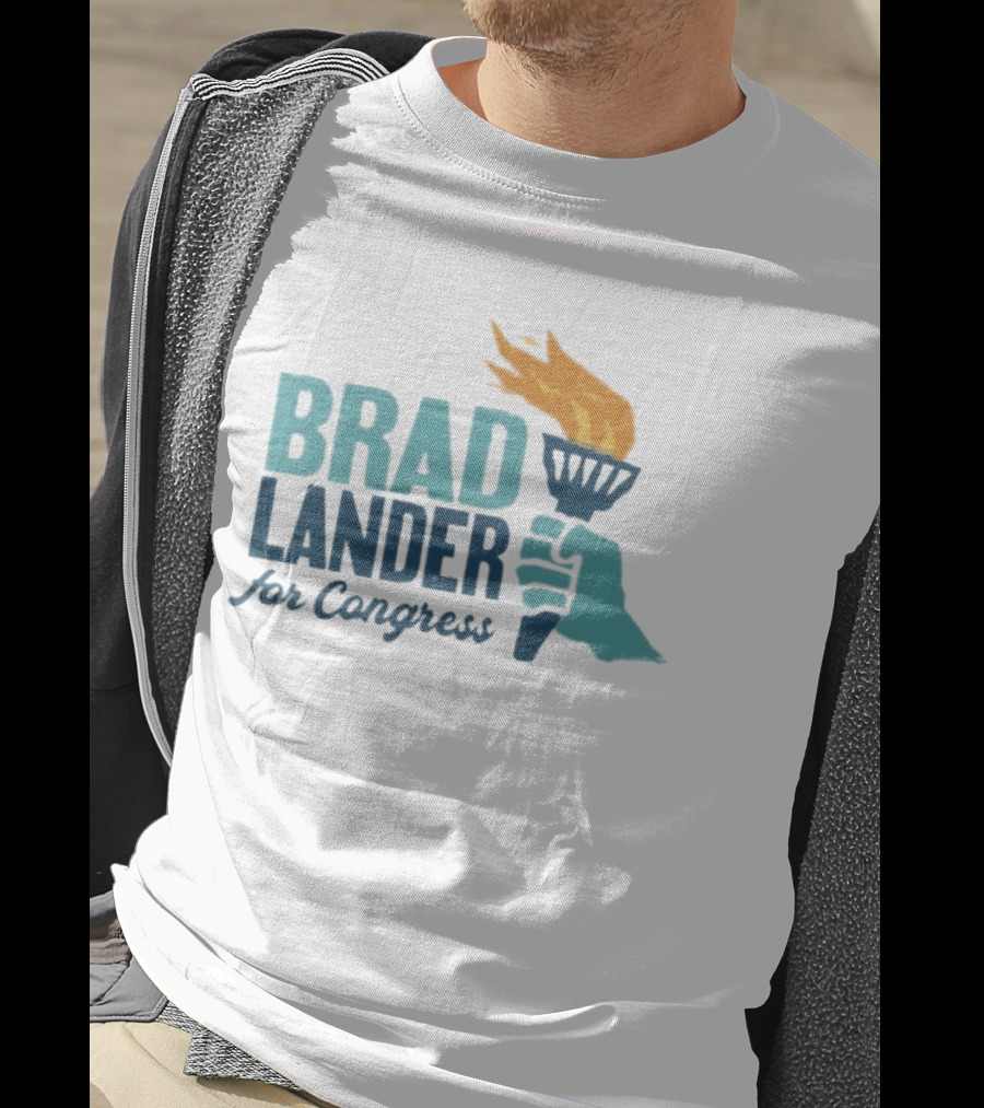 Brad Lander For Congress Torch T-Shirt