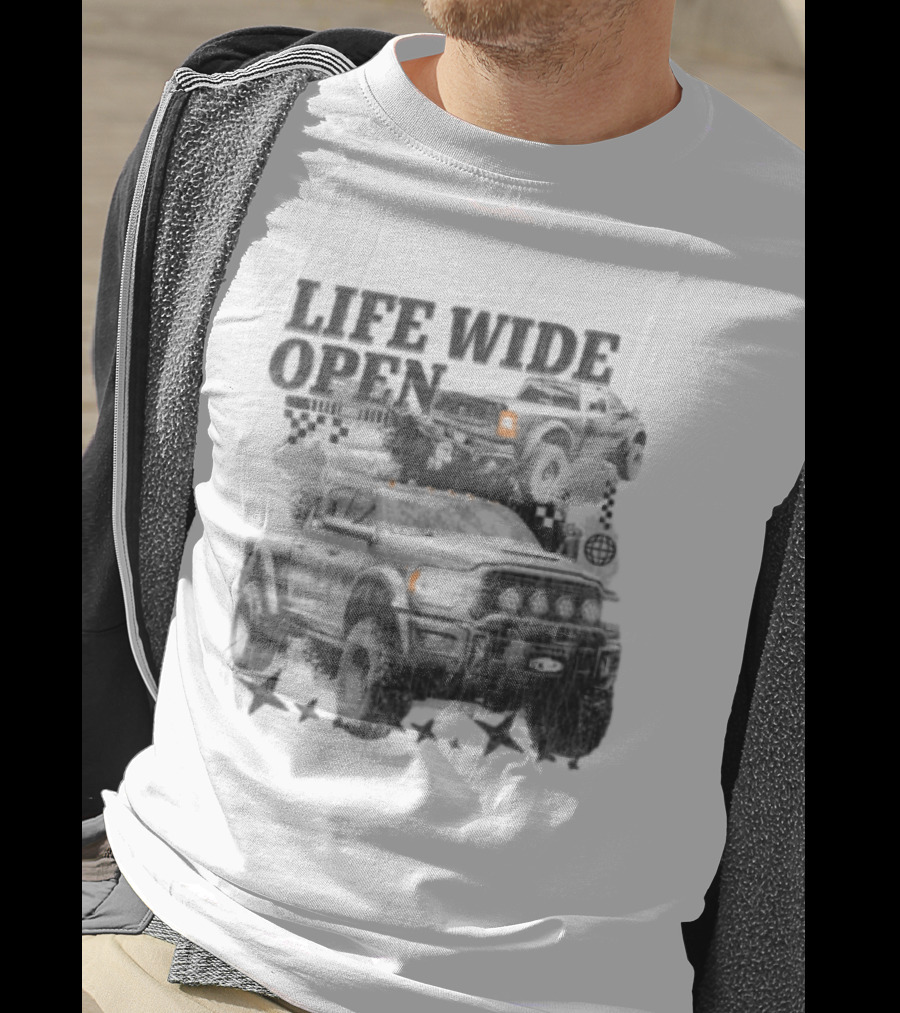 Cboystv Store Prospector Whiteout Life Wide Open Offroad Trucks T-Shirt