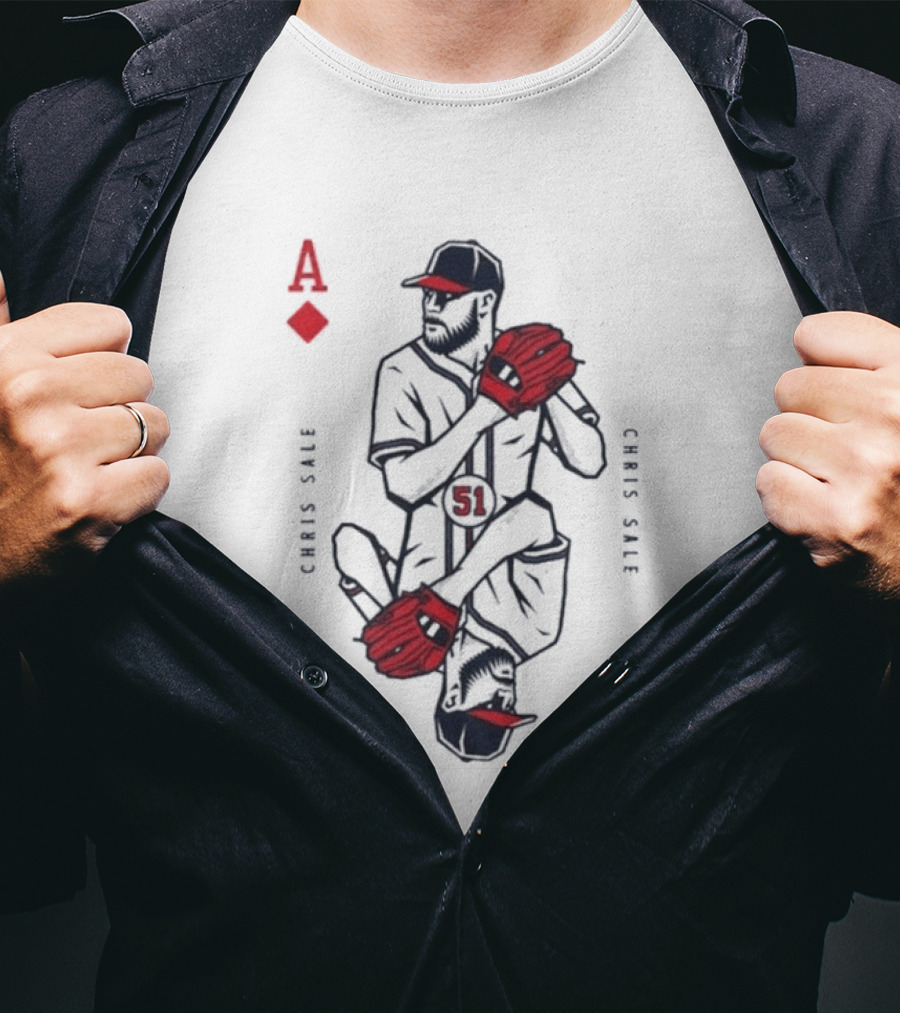 Chris Sale Ace Of Diamonds Playing Card MLB Baseball T-Shirt