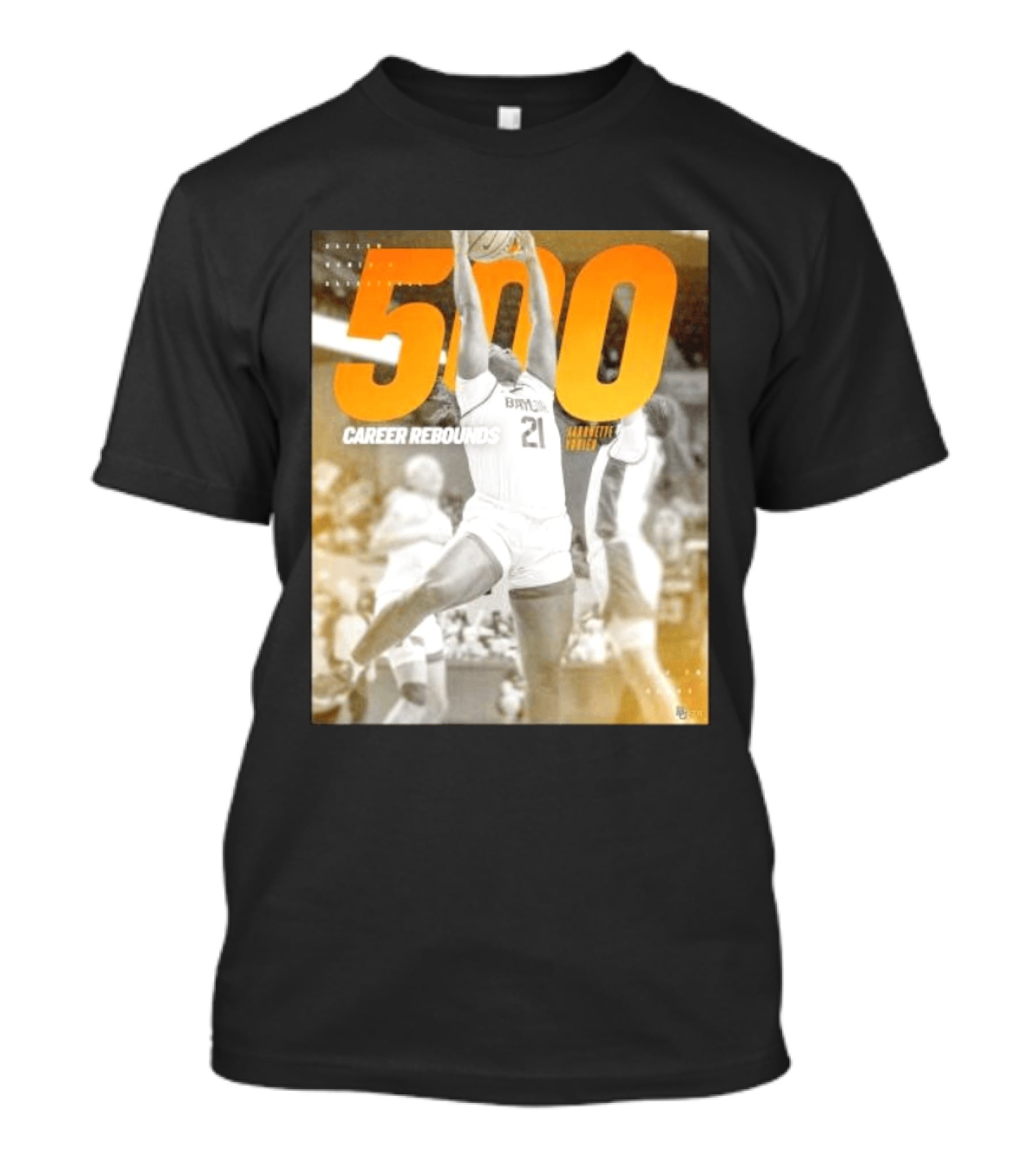 Baylor Bears Aaronette Vonleh 500 Career Rebounds T-Shirt
