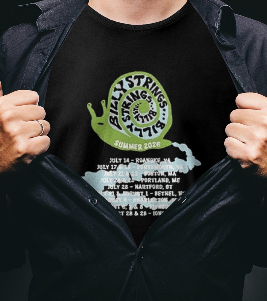 Billy Strings Summer 2026 Snail Tour Dates July August Schedule T-Shirt