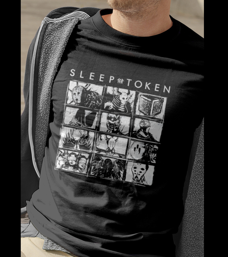 Sleep Token Band Grid Metal Music T-Shirt