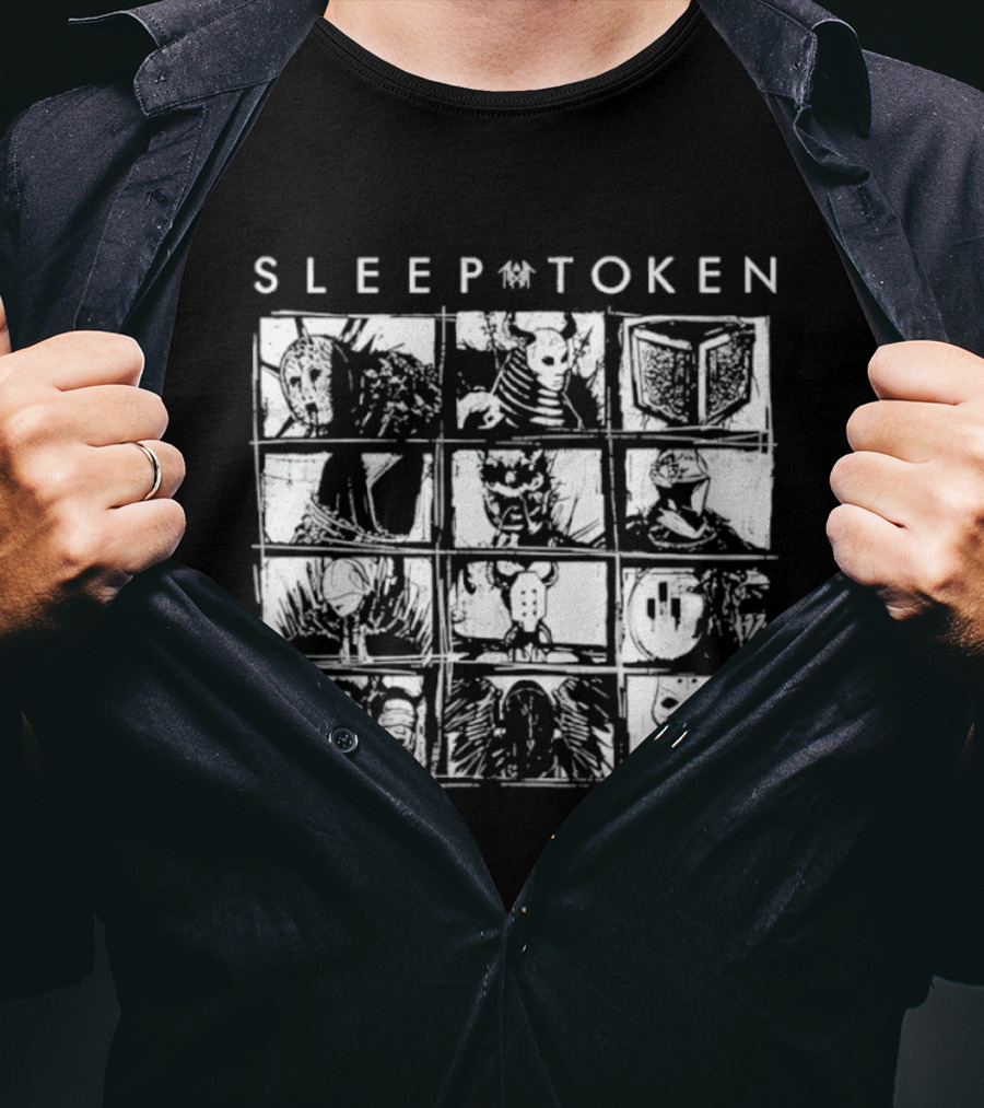 Sleep Token Band Grid Metal Music T-Shirt