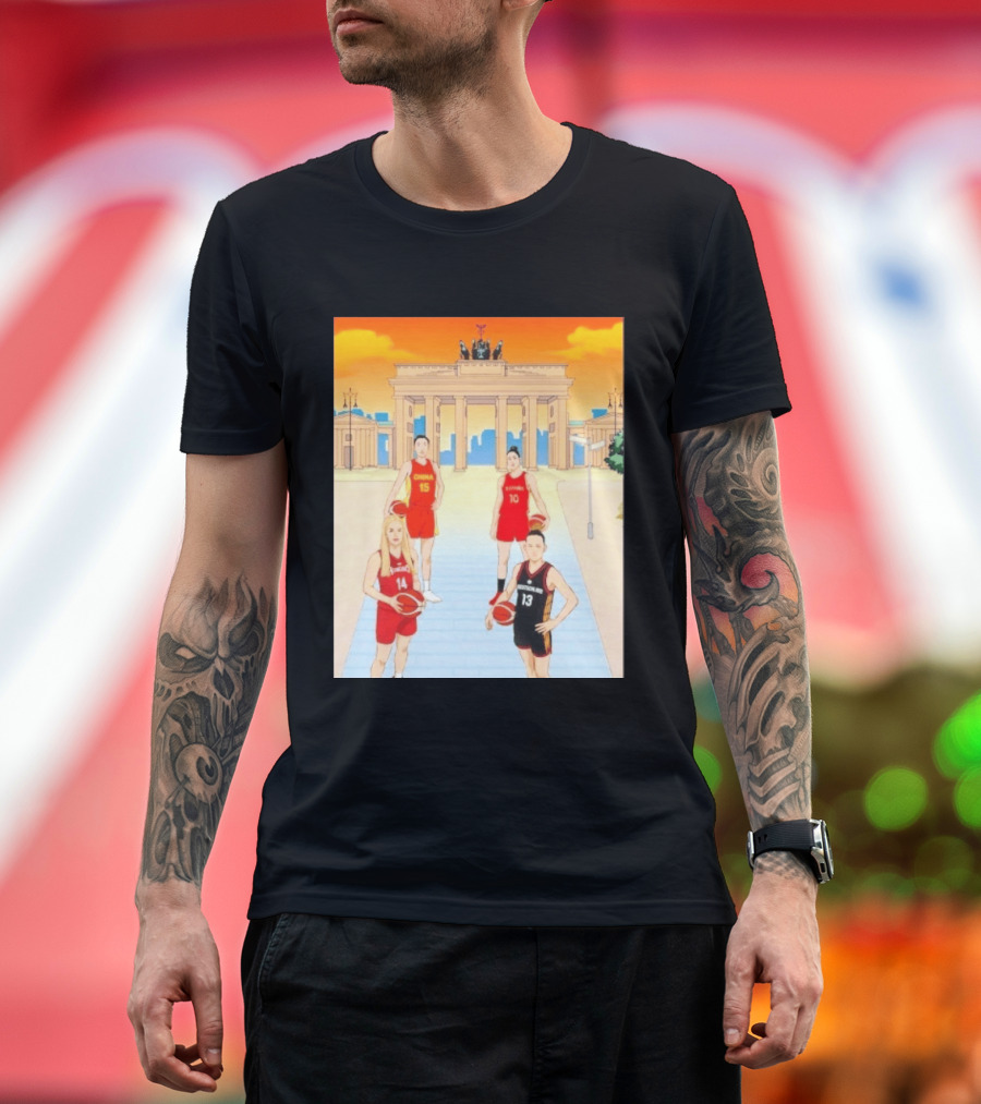 China 15 Espana 10 Hungary 14 Deutschland 13 Basketball Players Berlin T-Shirt
