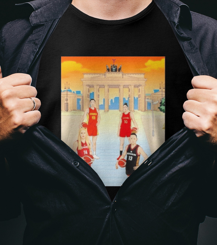 China 15 Espana 10 Hungary 14 Deutschland 13 Basketball Players Berlin T-Shirt