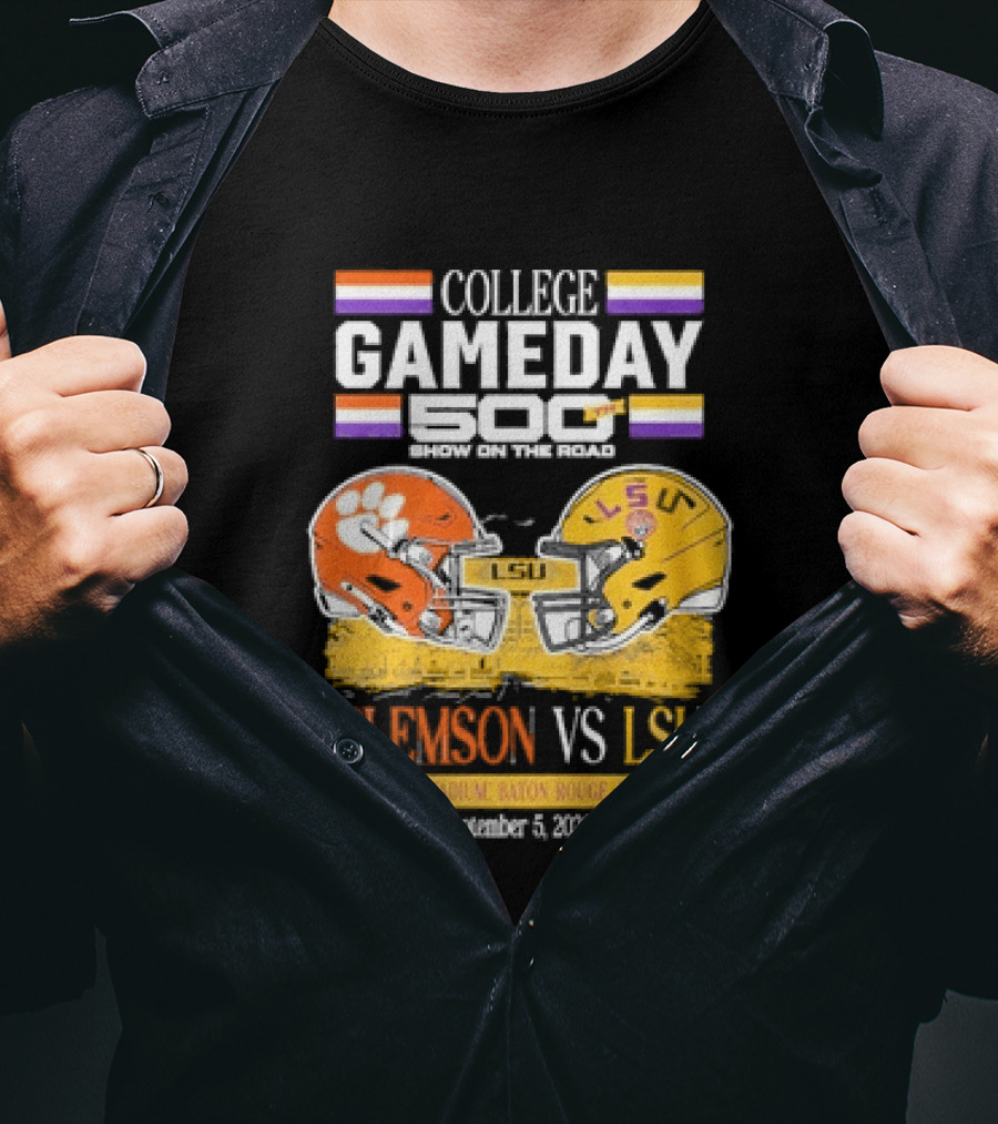 College GameDay 500th Show Clemson Vs LSU At Tiger Stadium September 6 2008 Baton Rouge Louisiana T-Shirt