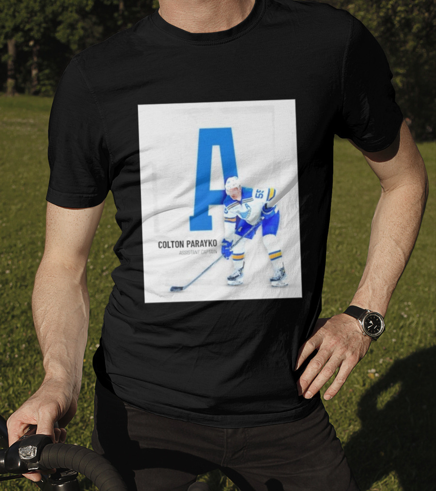 Colton Parayko St Louis Blues Assistant Captain No 55 Hockey Player T-Shirt