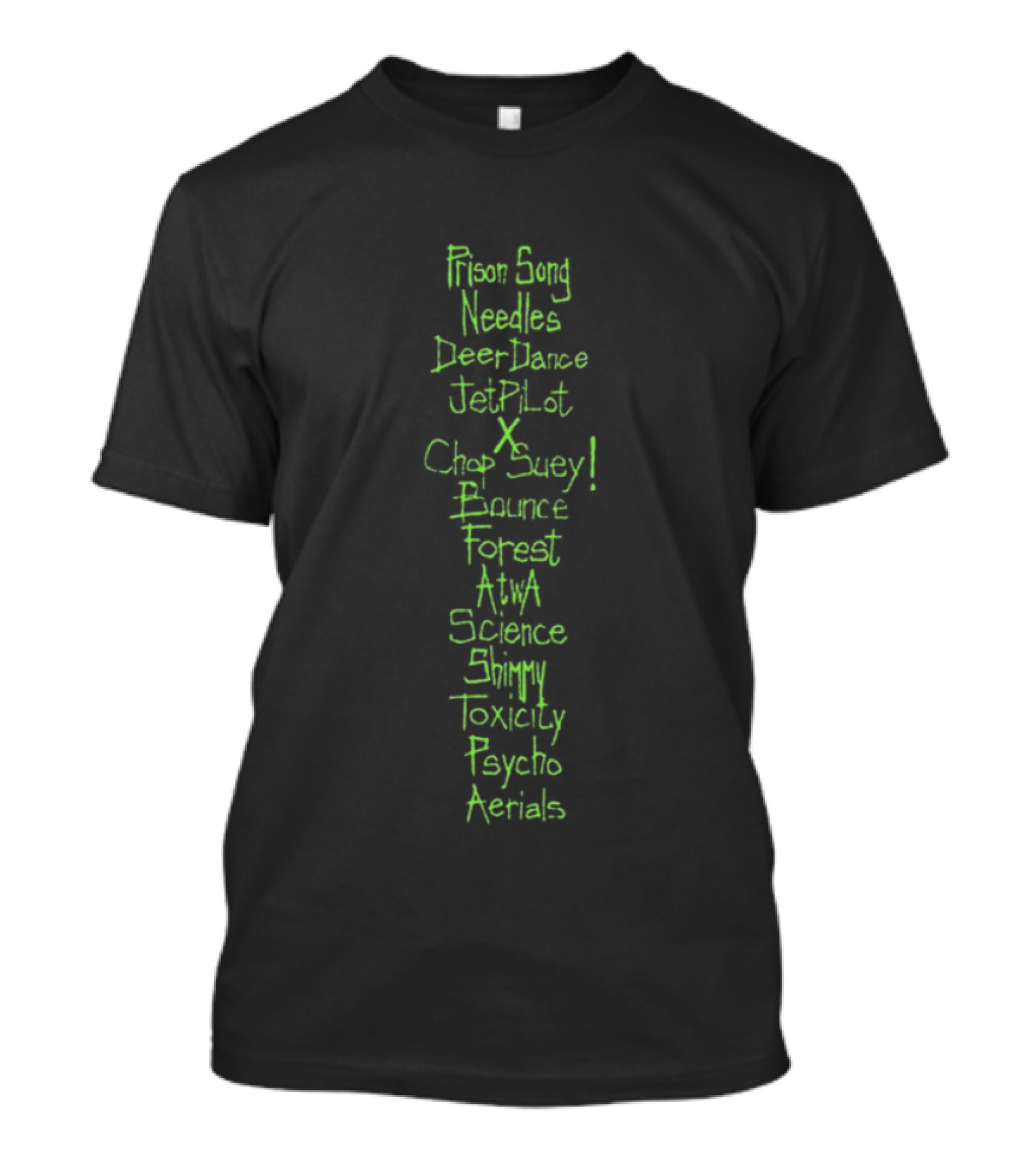 System Of A Down Toxicity 25th Anniversary Tracklist Chop Suey Bounce Aerials T-Shirt
