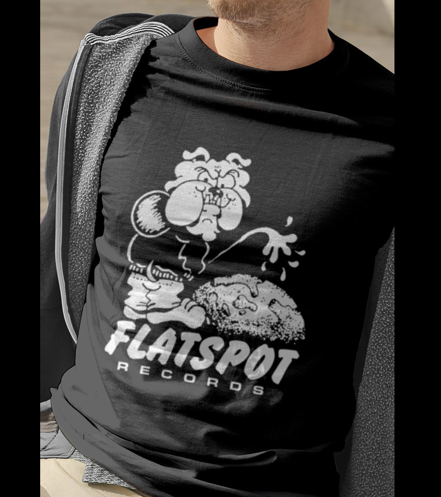 Flatspot Records Piss Off Character Graphic With Store Name T-Shirt