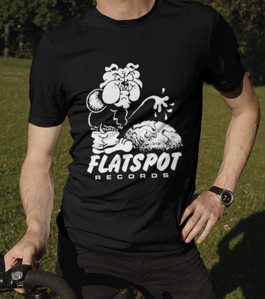 Flatspot Records Piss Off Character Graphic With Store Name T-Shirt