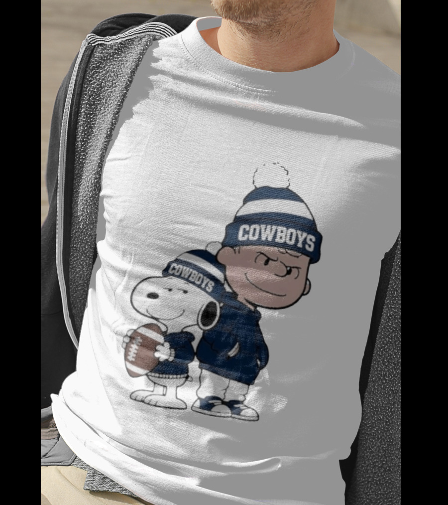 Snoopy Charlie Cowboys Football Fan T-Shirt