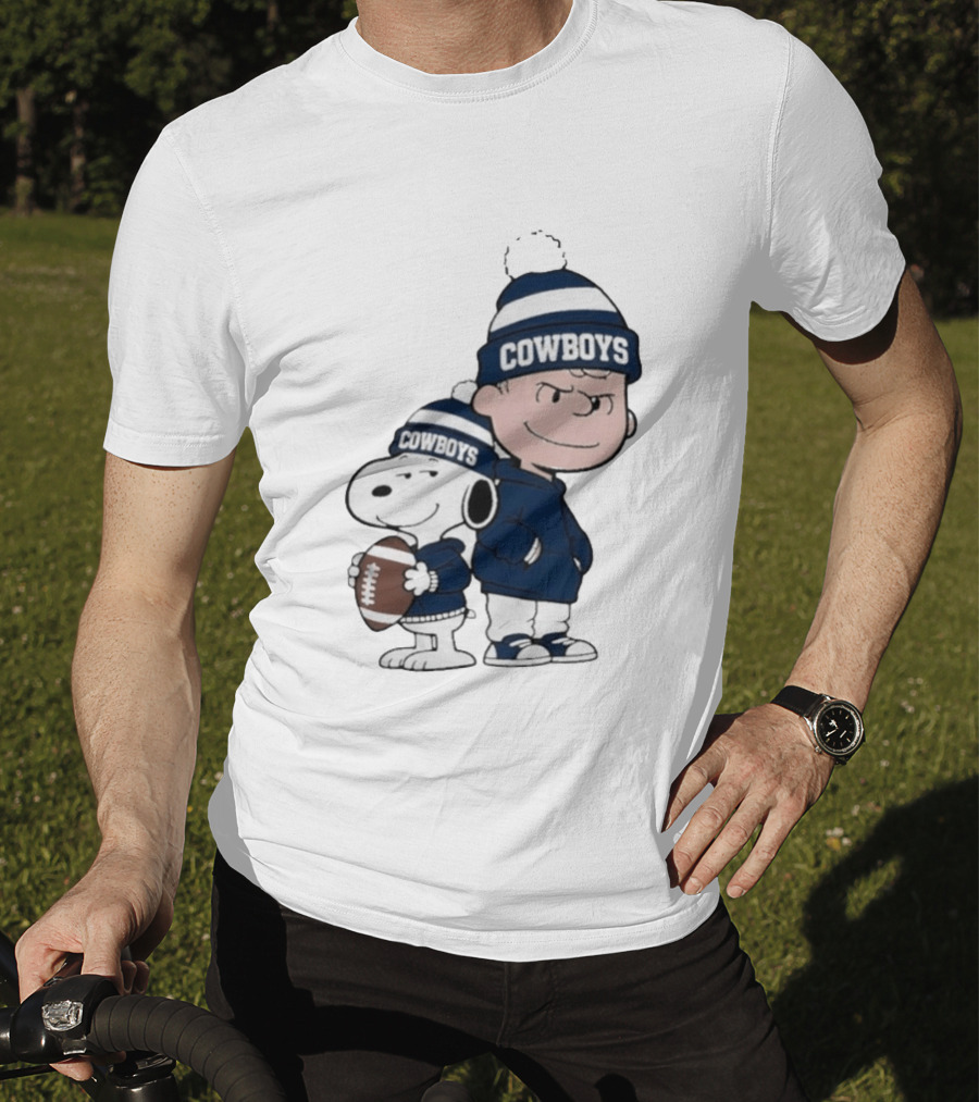 Snoopy Charlie Cowboys Football Fan T-Shirt