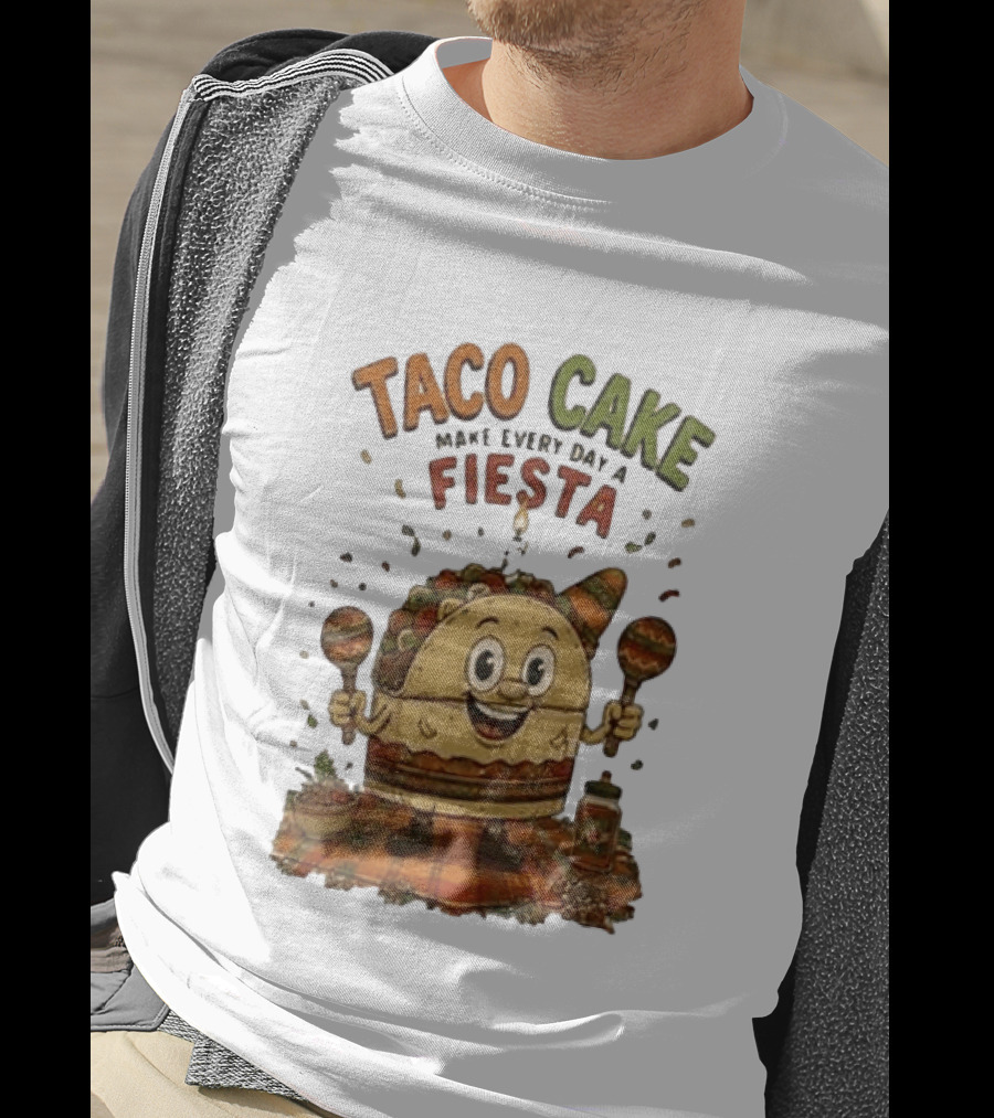 Taco Cake Maraca Party Make Every Day A Fiesta T-Shirt