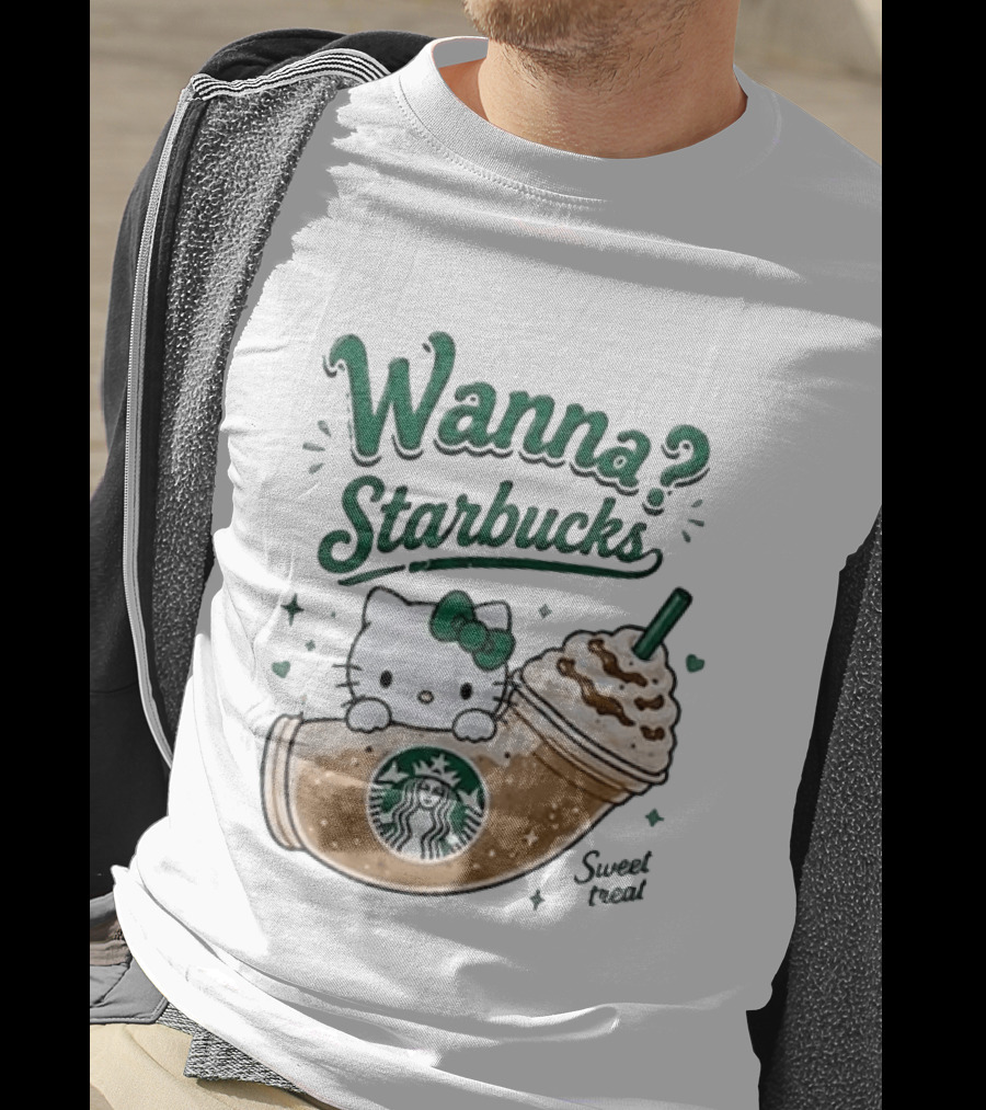 Wanna Starbucks Hello Kitty Sweet Treat T-Shirt