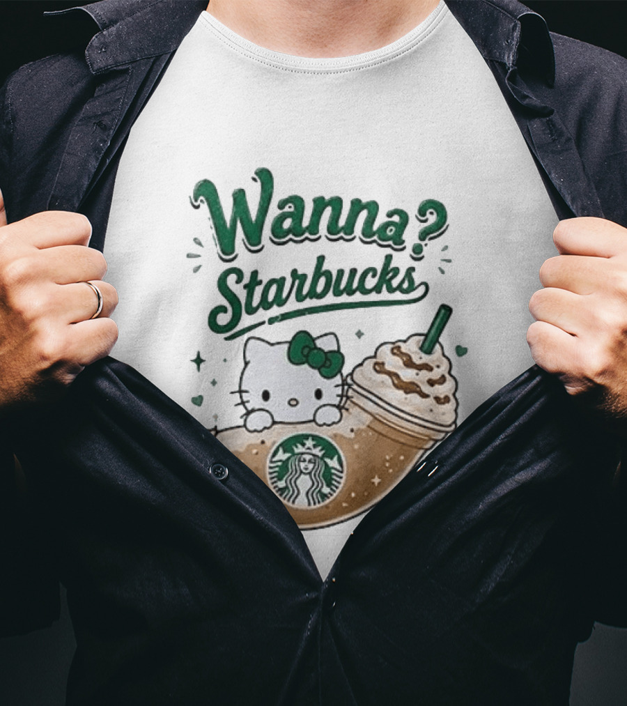 Wanna Starbucks Hello Kitty Sweet Treat T-Shirt