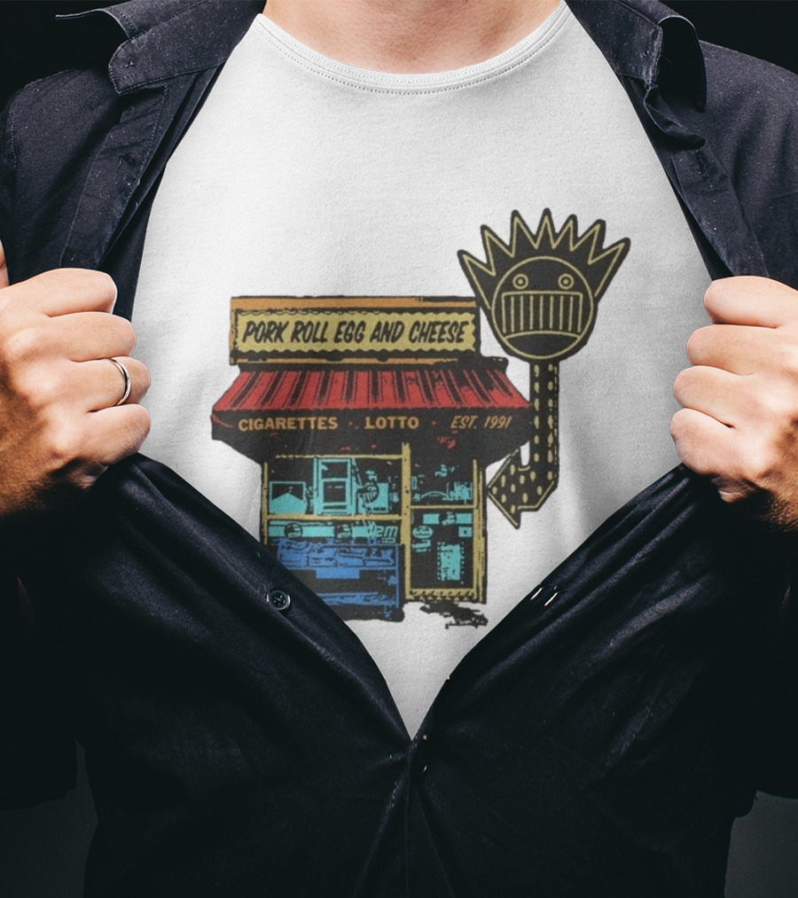 Ween Pork Roll Egg And Cheese Cigarettes Lotto 1991 Storefront T-Shirt