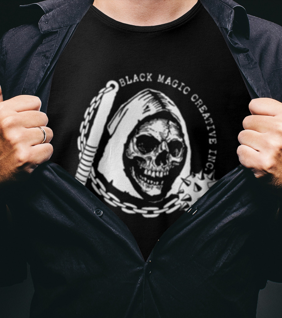 Black Magic Creative Inc Skull And Chain T-Shirt