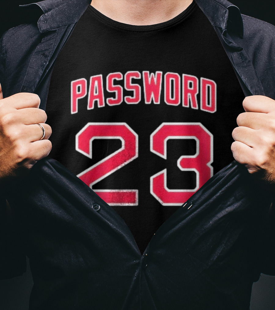 Boston Red Sox Password 23 Worcester Name And Number T-Shirt