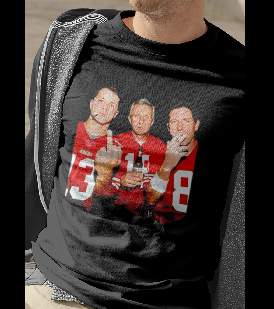 Brock Purdy Joe Montana Steve Young 49ers Legends NFL Players T-Shirt