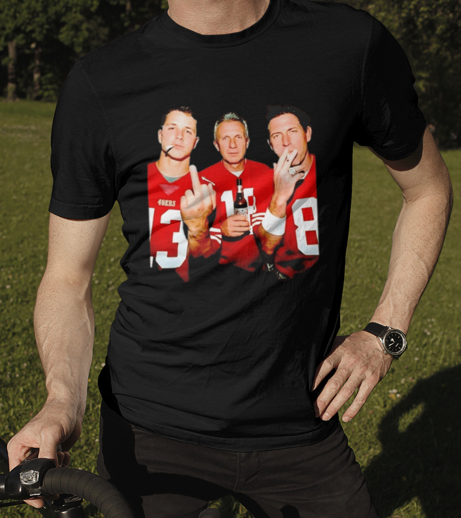 Brock Purdy Joe Montana Steve Young 49ers Legends NFL Players T-Shirt
