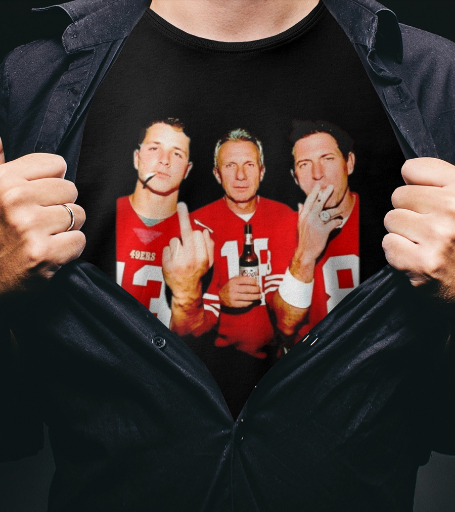 Brock Purdy Joe Montana Steve Young 49ers Legends NFL Players T-Shirt