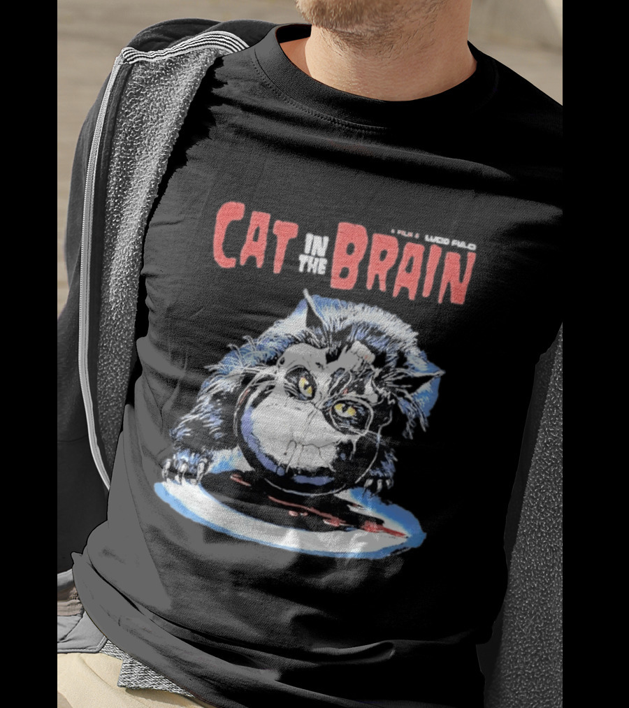Lucio Fulci Cat In The Brain Horror Movie Graphic Novelty T-Shirt