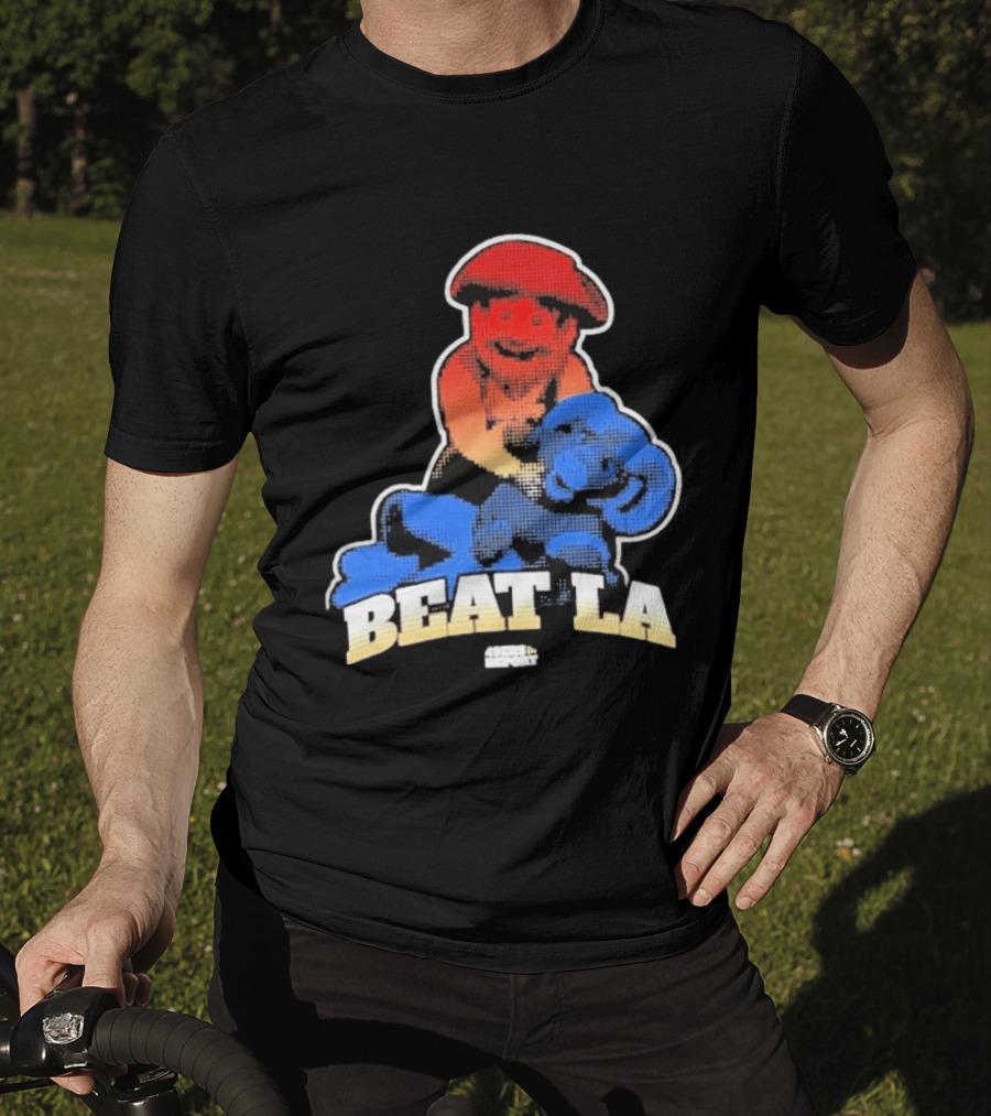 San Francisco 49ers Beat LA Rams Retro Style Football Rivalry T-Shirt