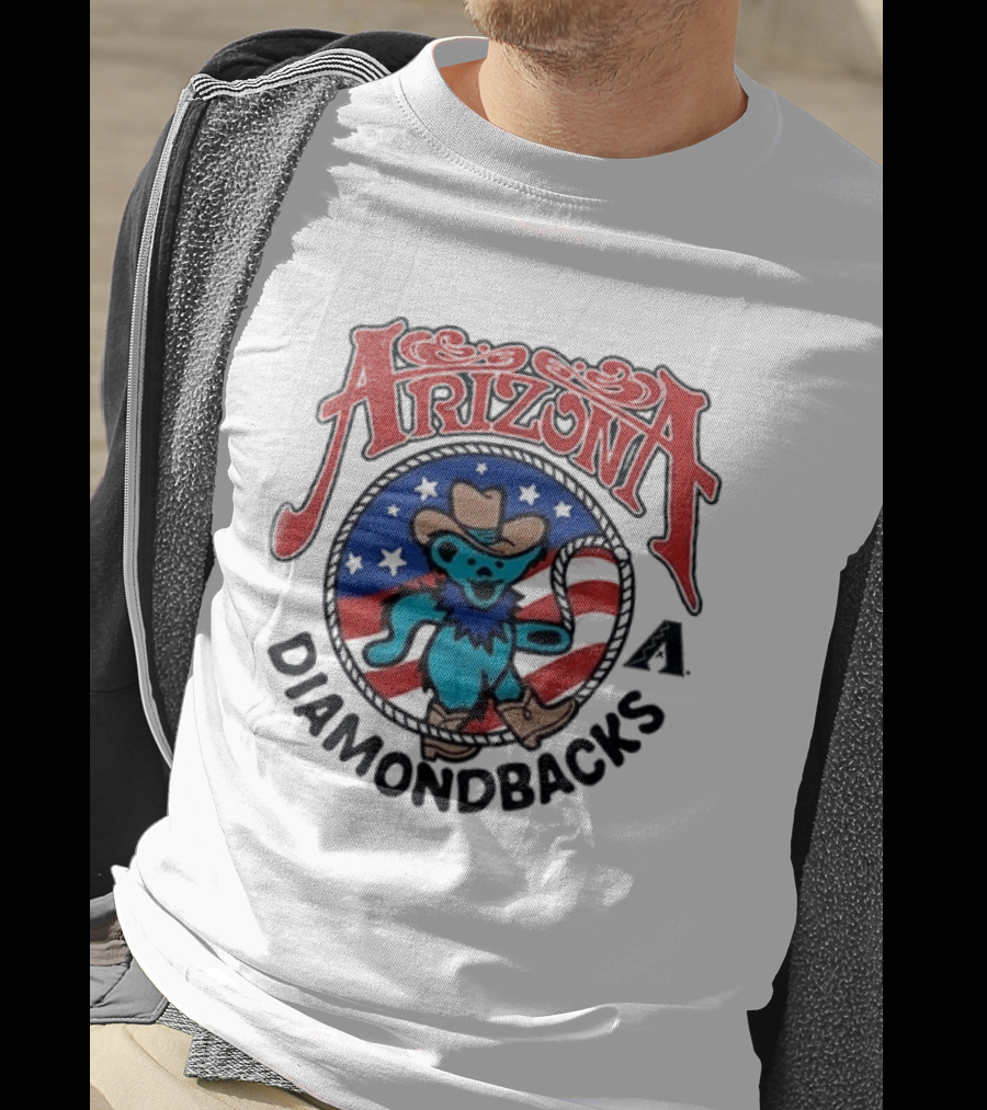 Arizona Diamondbacks Grateful Dead Americana Cowboy Bear T-Shirt