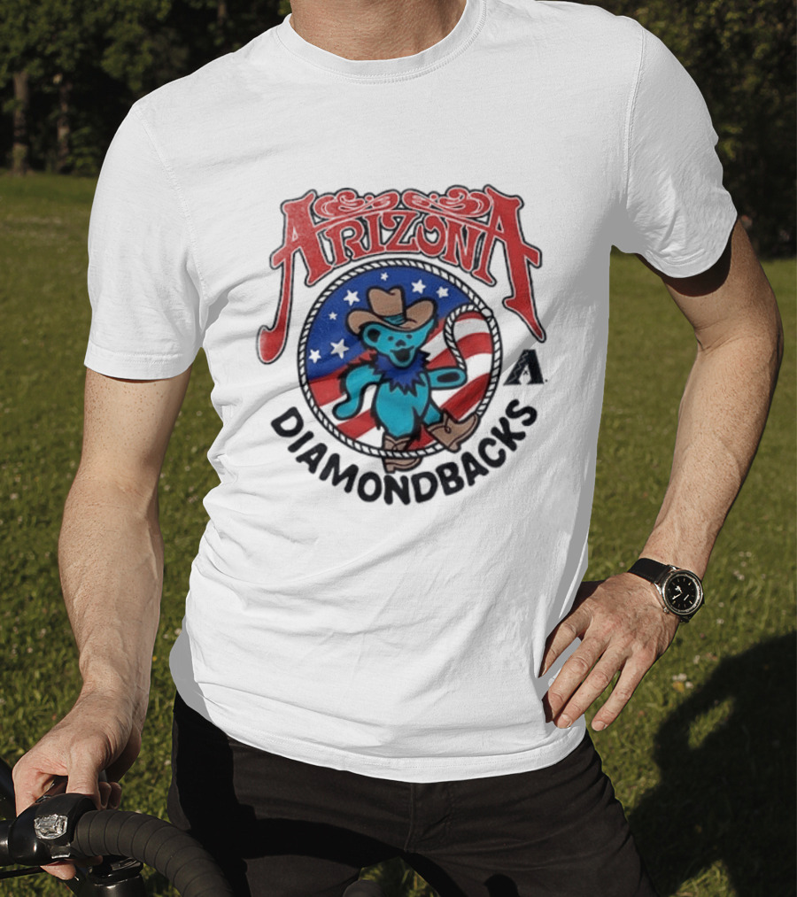 Arizona Diamondbacks Grateful Dead Americana Cowboy Bear T-Shirt