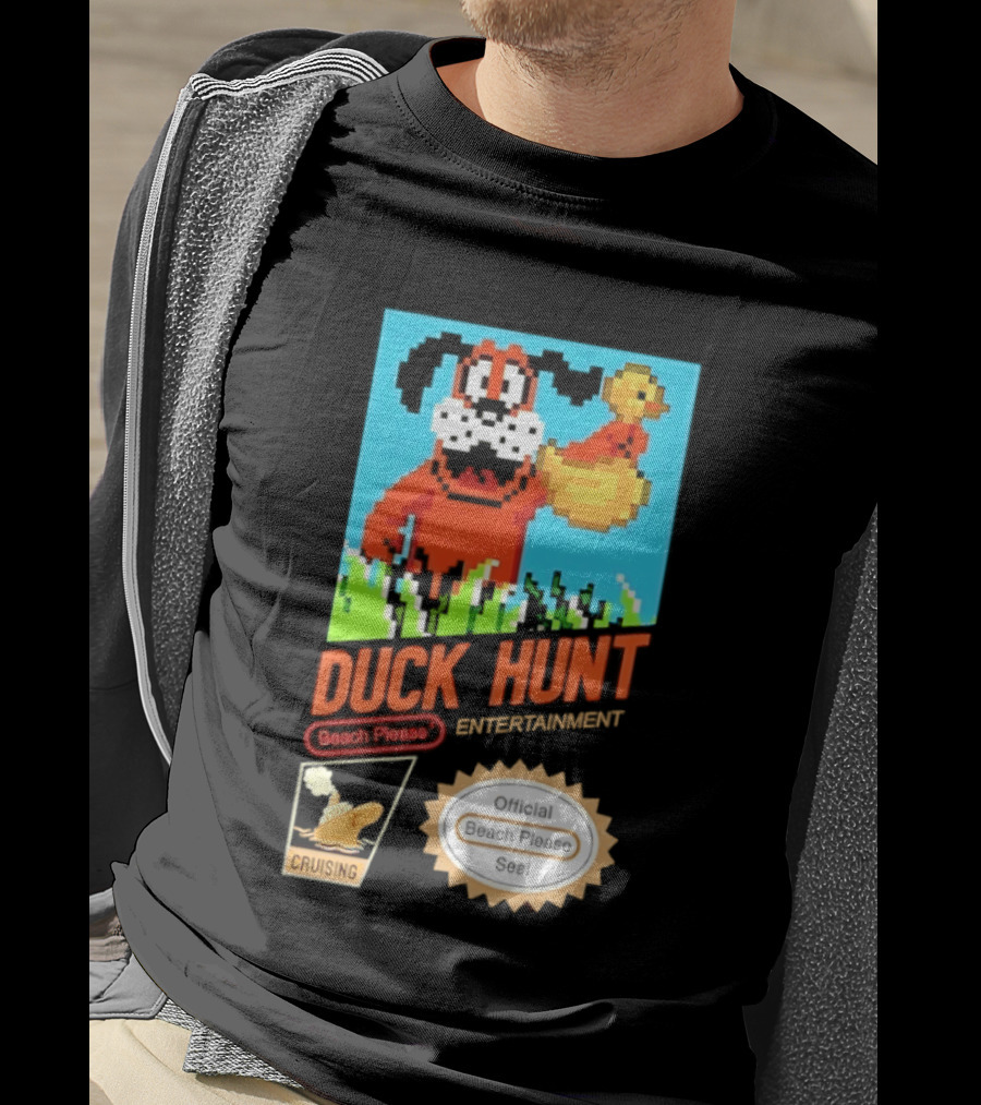 Duck Hunt Entertainment Beach Please Cruising Gaming T-Shirt