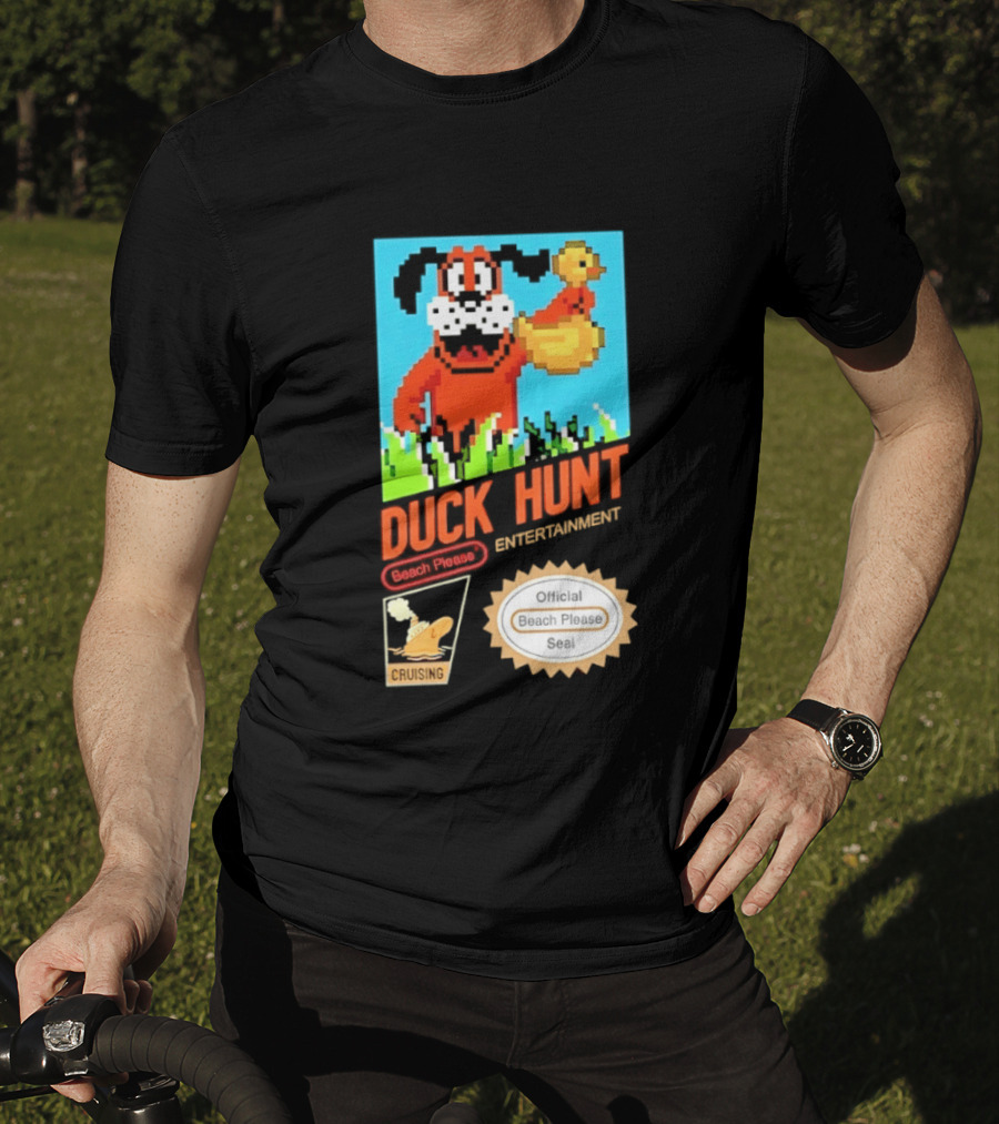 Duck Hunt Entertainment Beach Please Cruising Gaming T-Shirt