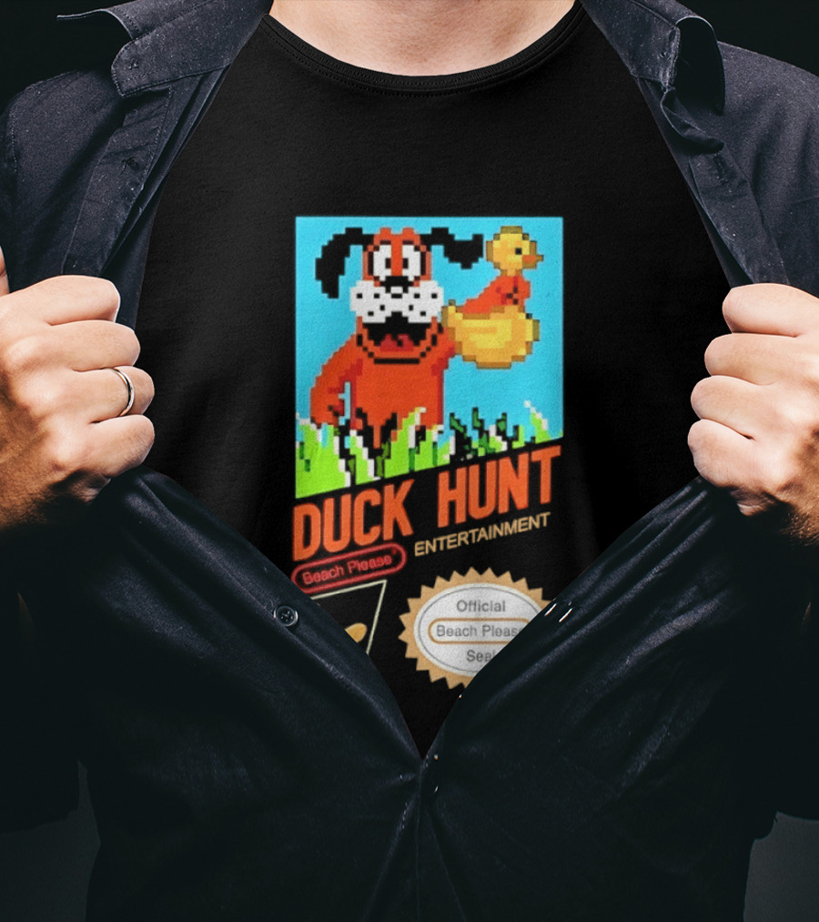 Duck Hunt Entertainment Beach Please Cruising Gaming T-Shirt
