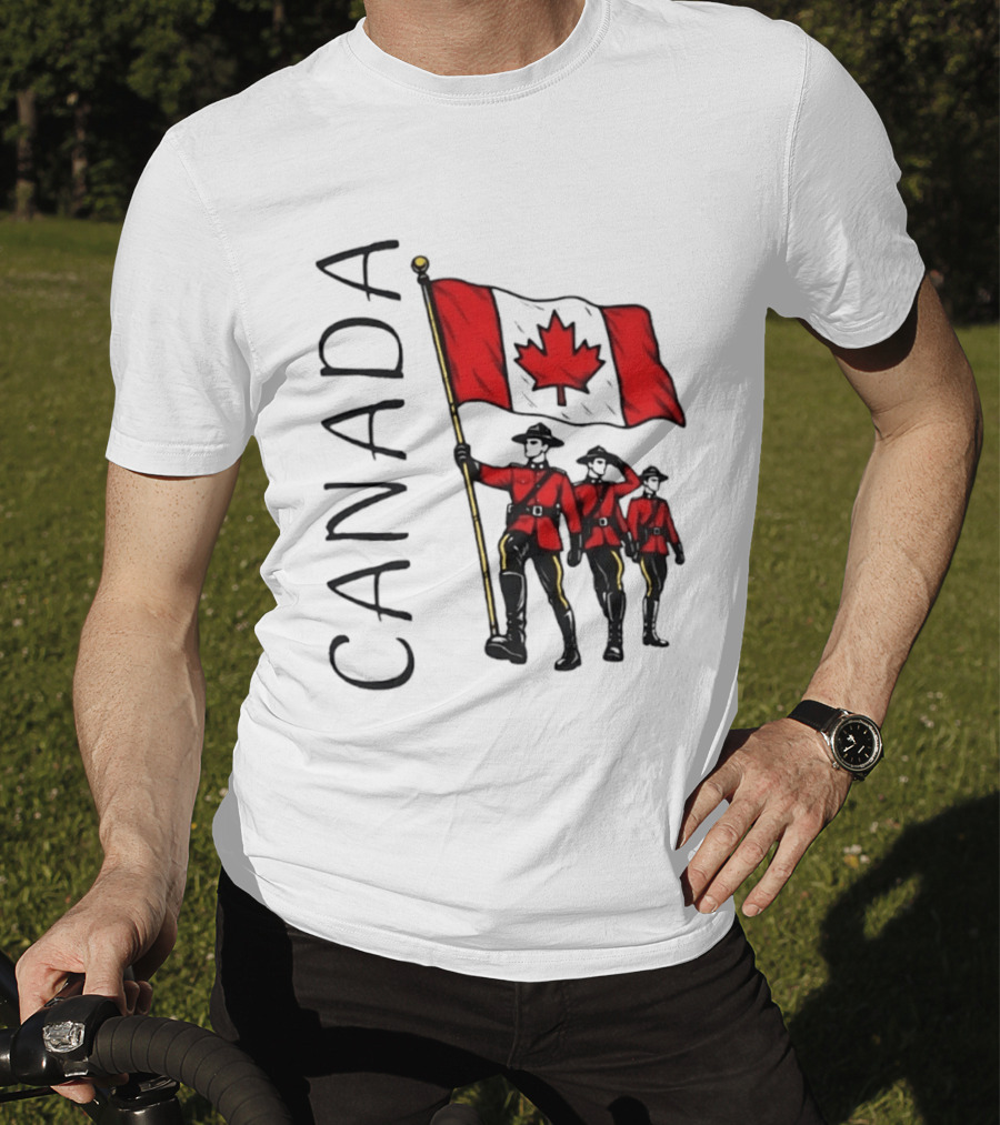 Canada Flag Royal Canadian Mounted Police Parade T-Shirt