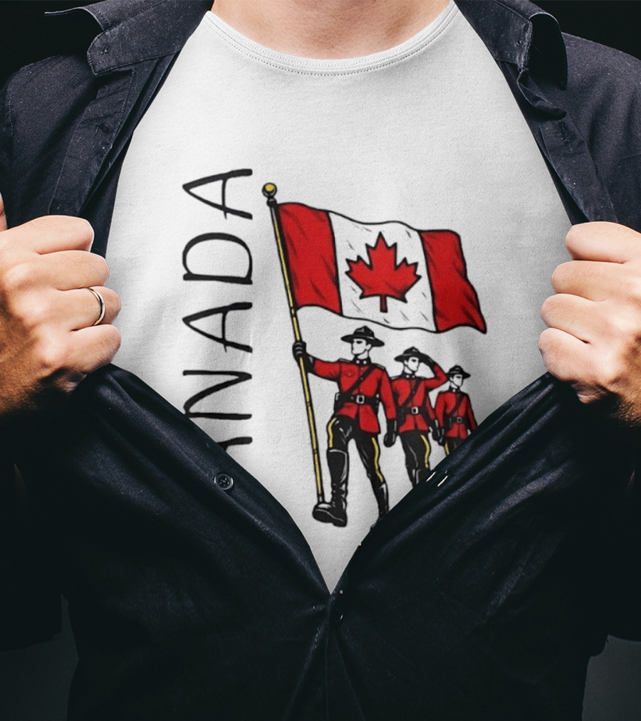 Canada Flag Royal Canadian Mounted Police Parade T-Shirt