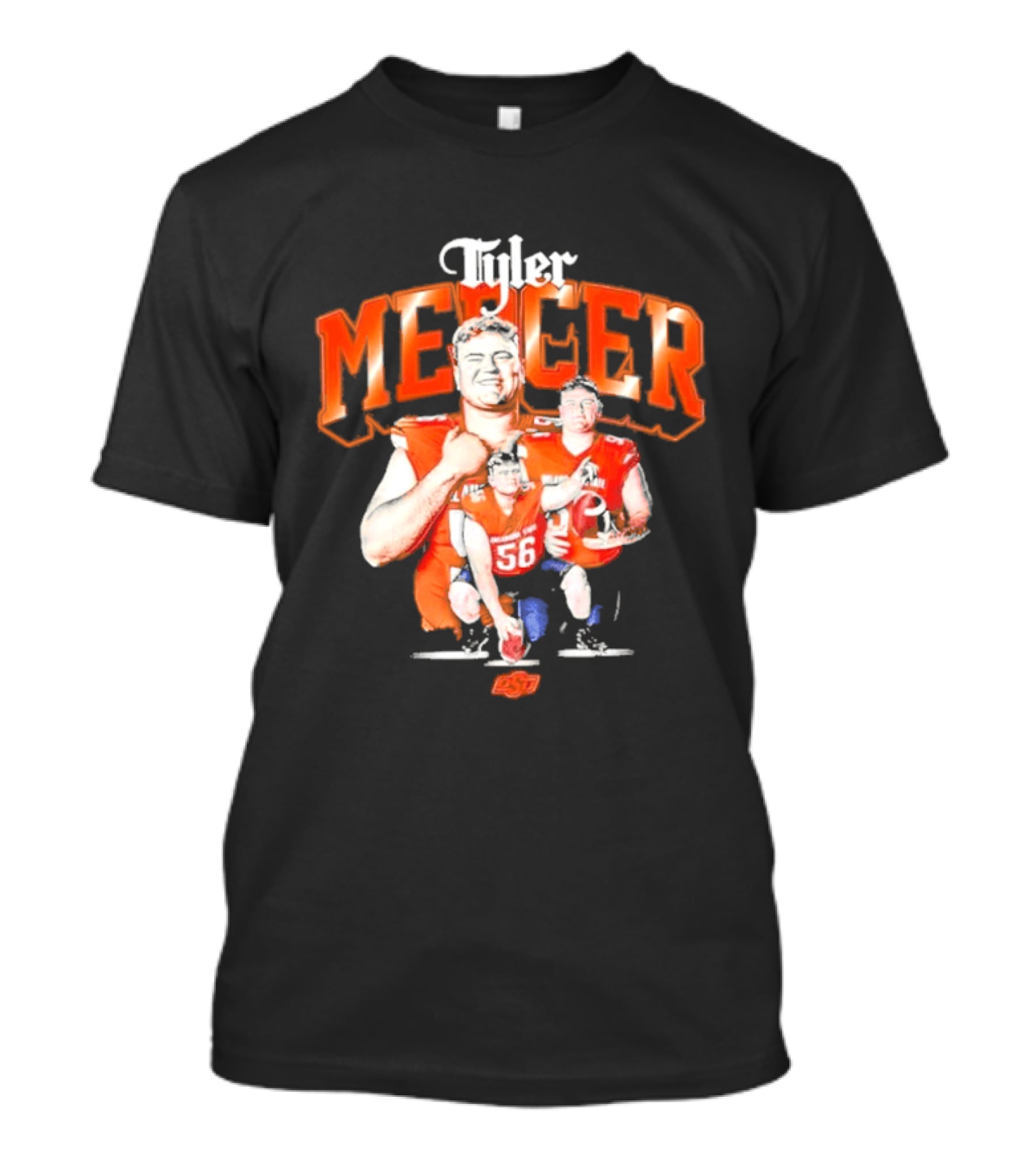 Tyler Mercer Oklahoma State Football Player Number 56 T-Shirt