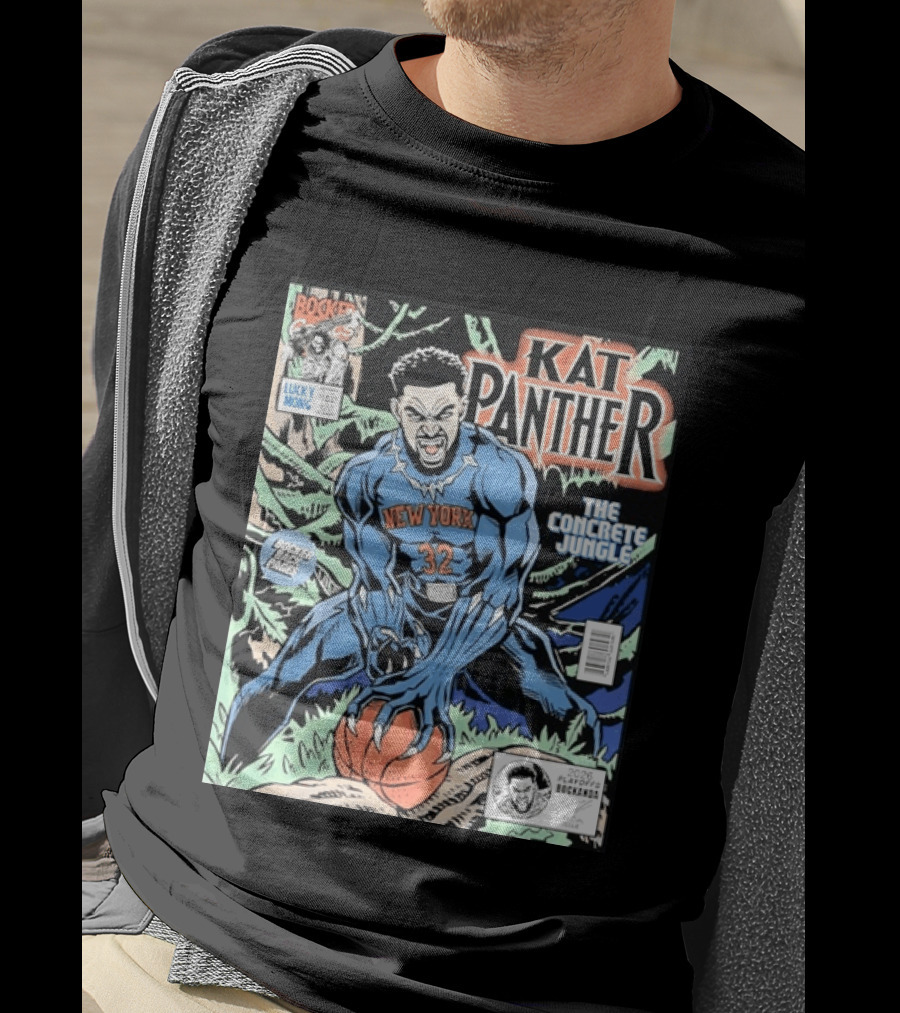 Kat Panther New York 32 The Concrete Jungle Comic Cover Booker Back Page T-Shirt