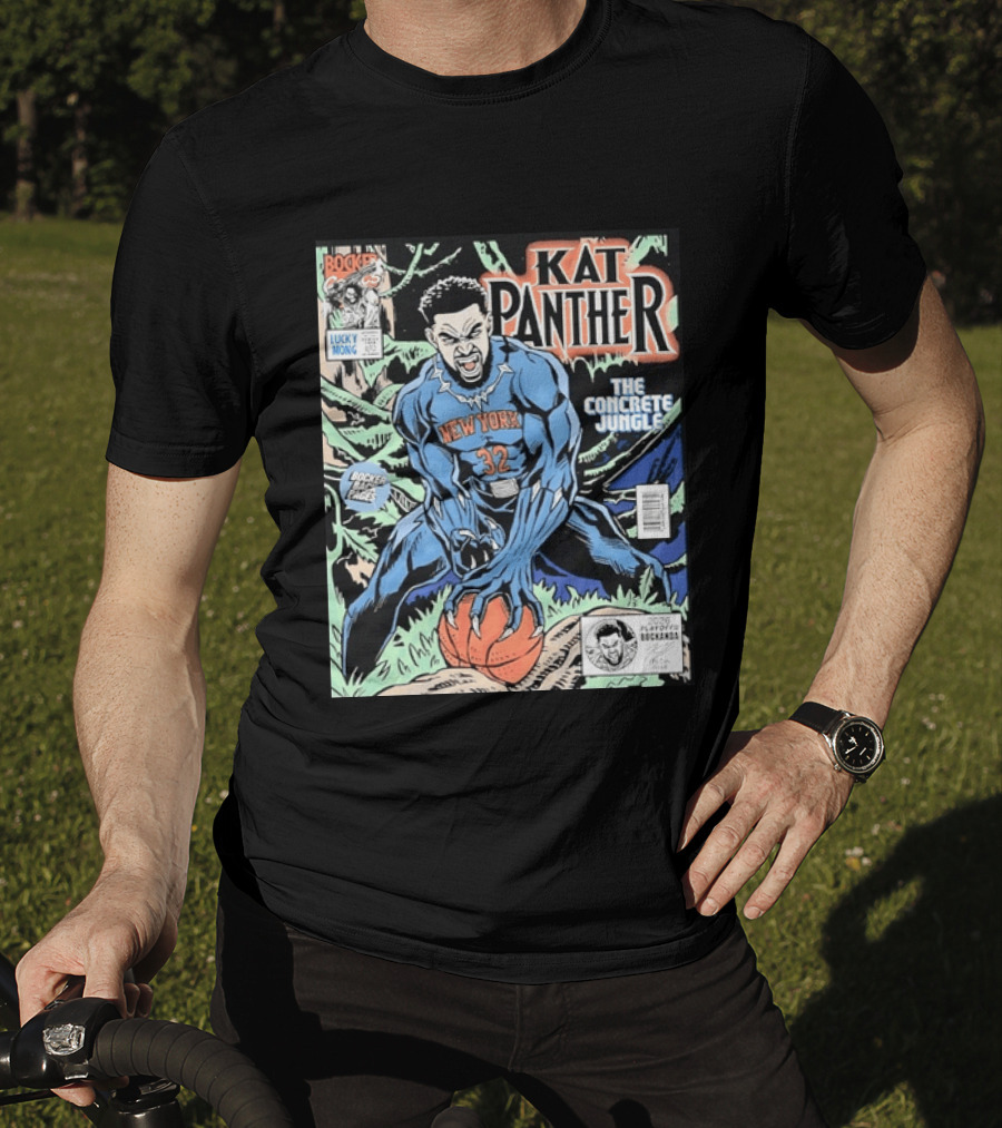 Kat Panther New York 32 The Concrete Jungle Comic Cover Booker Back Page T-Shirt