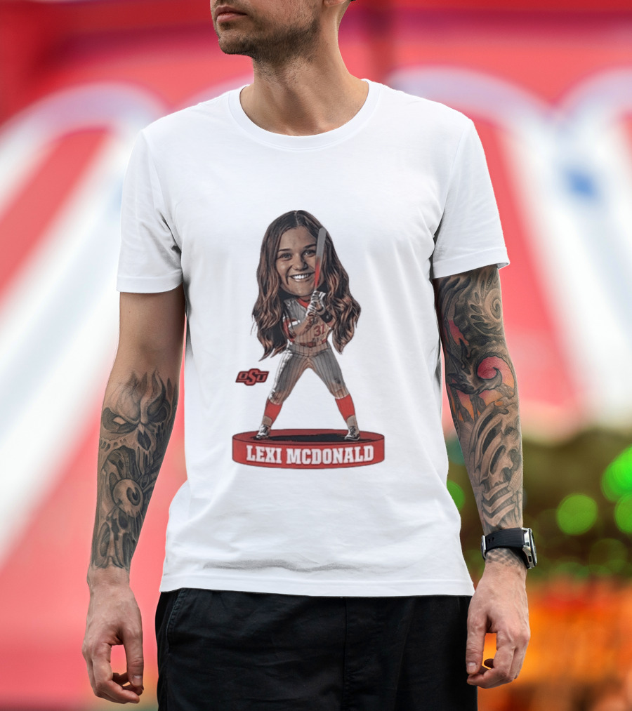 Lexi McDonald Oklahoma State Softball OSU Athlete Caricature T-Shirt