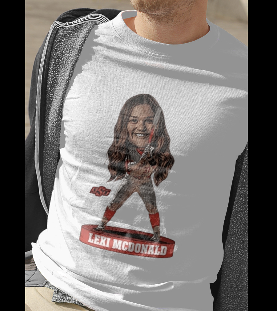 Lexi McDonald Oklahoma State Softball OSU Athlete Caricature T-Shirt
