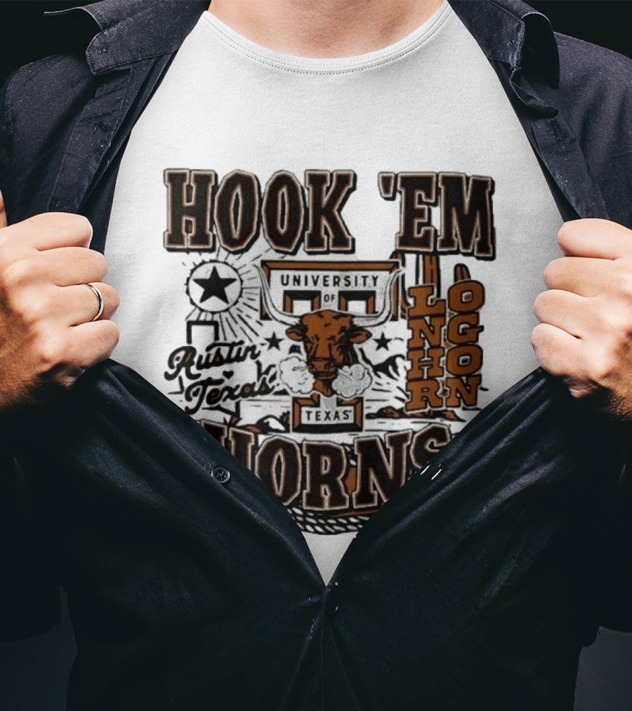 Hook 'Em Horns University Of Texas Austin Longhorns Texas T-Shirt