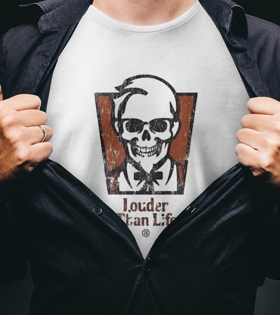 Louder Than Life Skull Colonel KFC T-Shirt