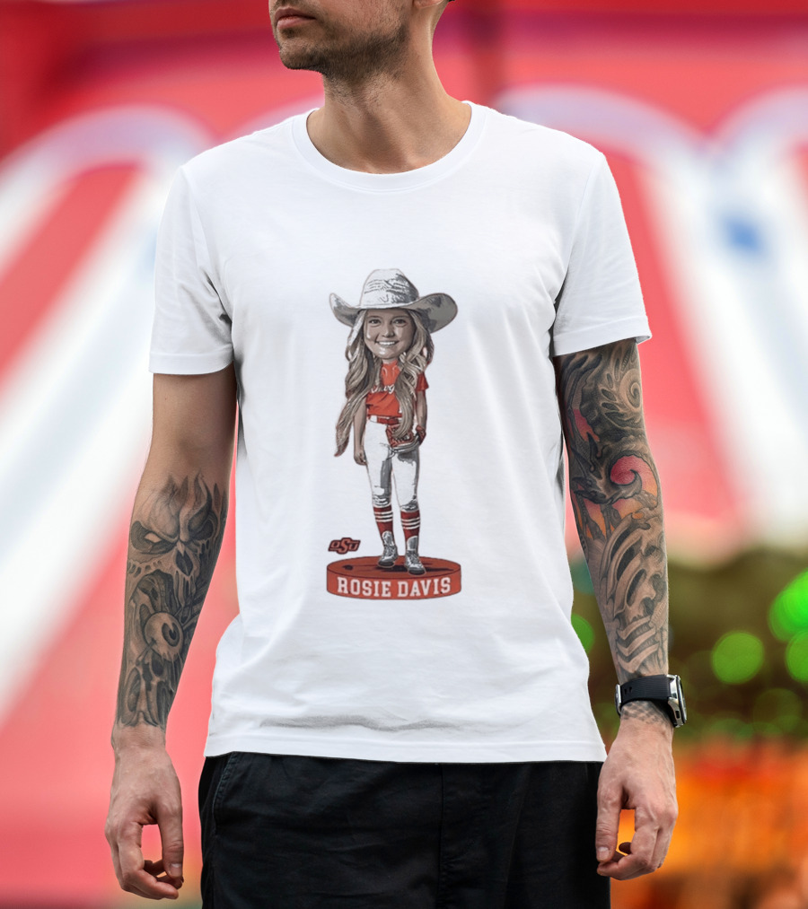 Rosie Davis Oklahoma State Softball Player Caricature OSU Team Spirit T-Shirt